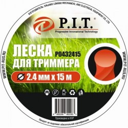 Леска для триммера P.I.T. Р0432415 (волна, 2,4мм х 15м)