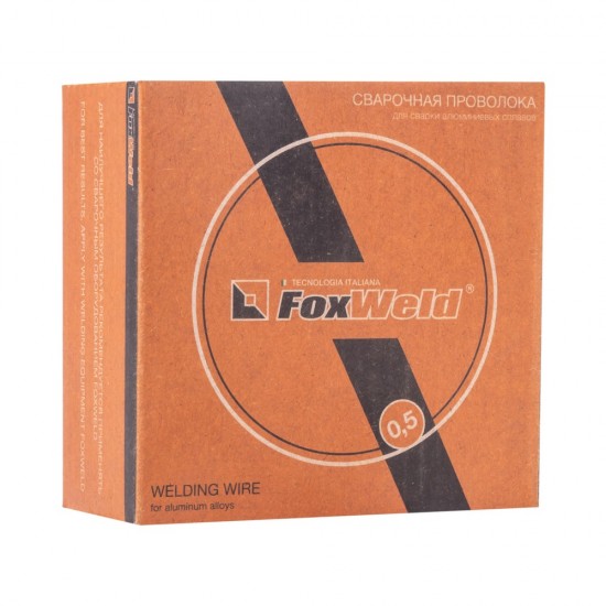 FoxWeld Проволока алюминиевая AL Mg 5 (Св-АМг5/ER-5356) д.1.0мм, 0,5кг D100 (пр-во FoxWeld/КНР)