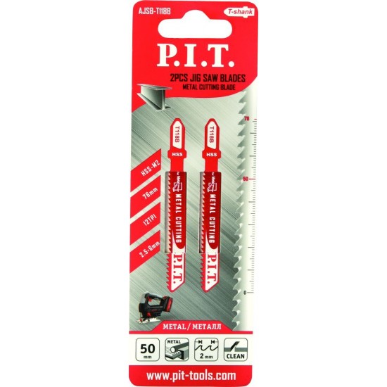 Пилка для лобзика по металлу P.I.T. T118B 50мм(AJSB-T118B)