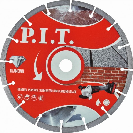 Диск алмазный отрезной (сегментированный) P.I.T. 230x22,2x1,4 мм(ACTW02-G230)