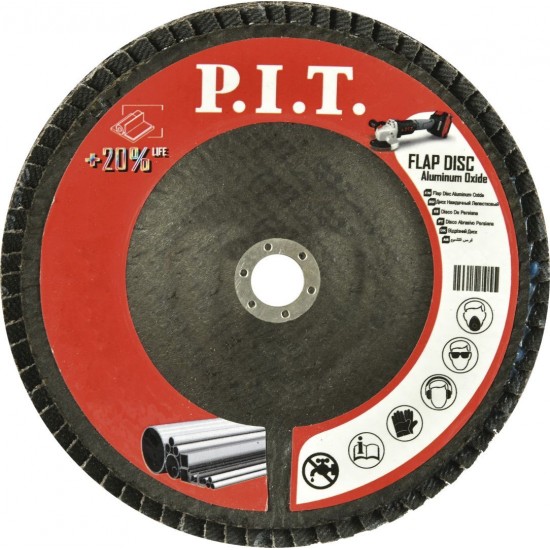 Круг лепестковый шлифовальный P.I.T. 180x22,2 мм A80(APLS01-18080)
