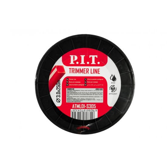 Леска для триммера квадрат P.I.T. 5LB 3,0 мм(ATML01-S305)