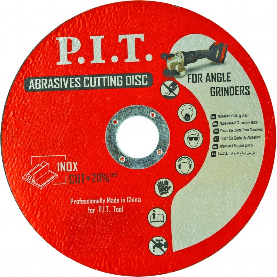 Диск отрезной по металлу P.I.T. 125x22,2x2,0 мм 10 шт в уп.(ACTW01-1253)